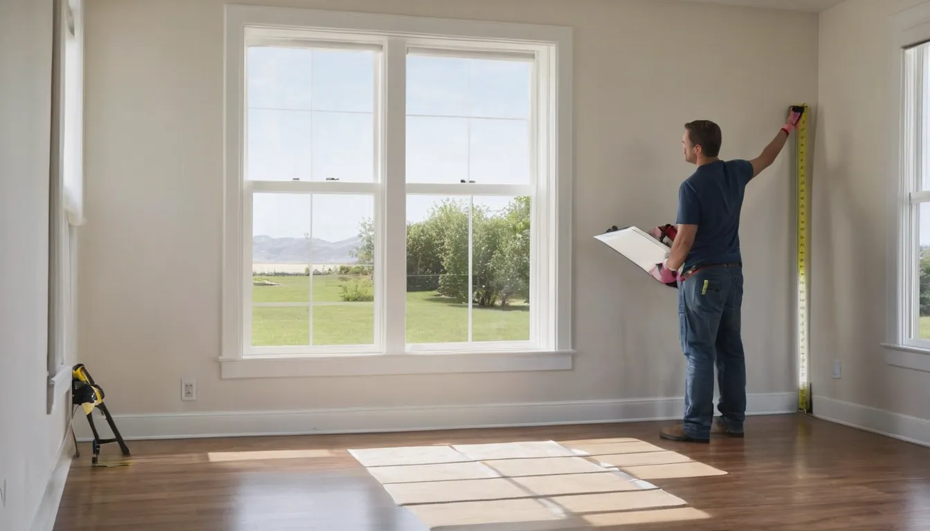 Provider measuring a new window opening in a Apopka home